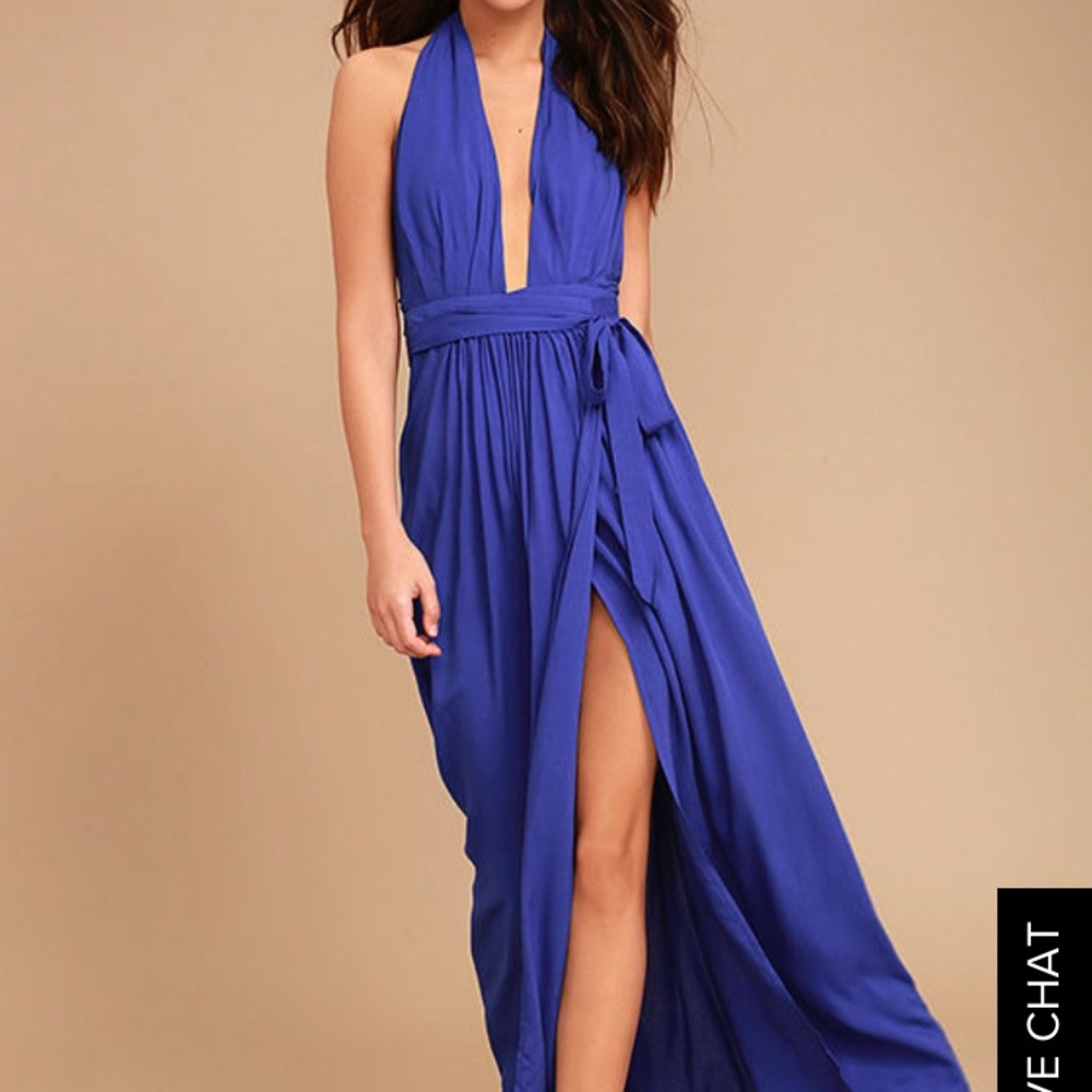 Lulus blue maxi dress